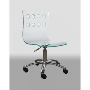 acrylic desk chair creative images international low back acrylic office chair