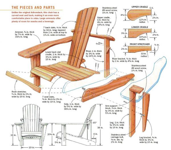 adirondak chair pattern