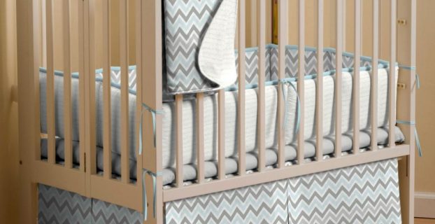 baby trends high chair cover mist and gray chevron portable crib bedding large()