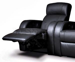 black leather recliner chair coa
