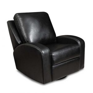 black leather recliner chair black leather swivel glider from thomas black