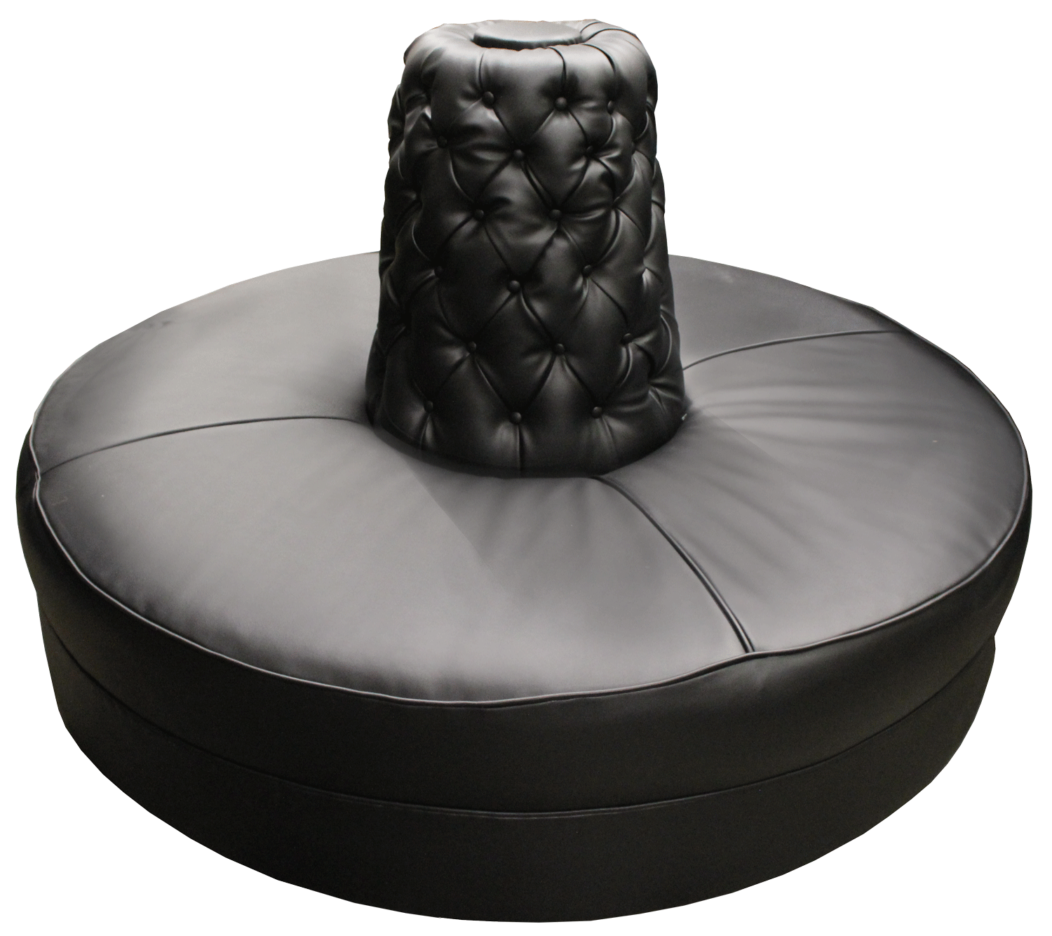 black tufted chair