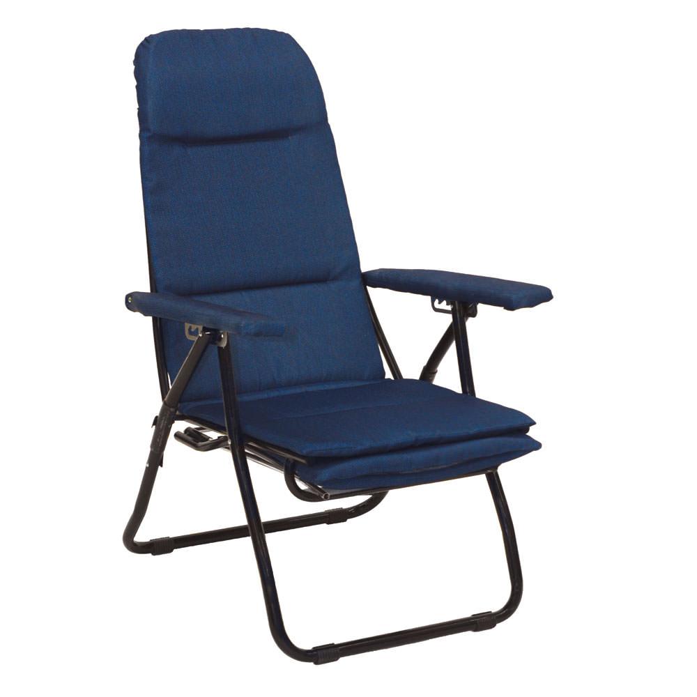 blue reclining chair