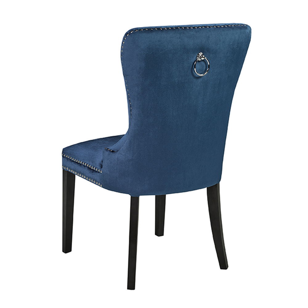 blue velvet chair