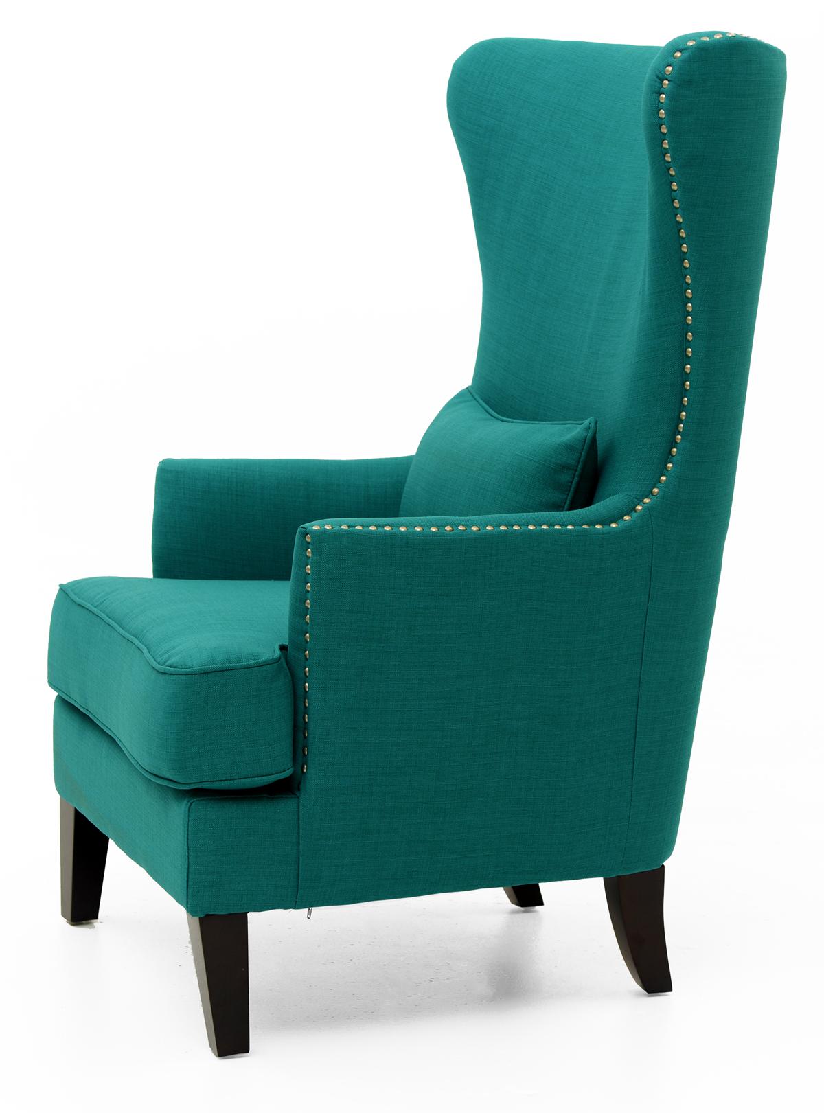 blue wingback chair