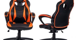 budget gaming chair merax racing style gaming chair orange