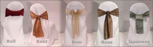 chair covers and sash chair sash tying styles