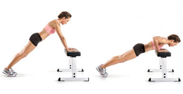 chair exercise for abs incline pushup