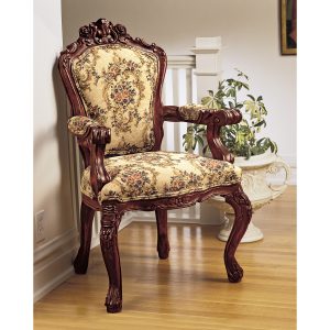 chair for year old design toscano carved rocaille fabric arm chair af