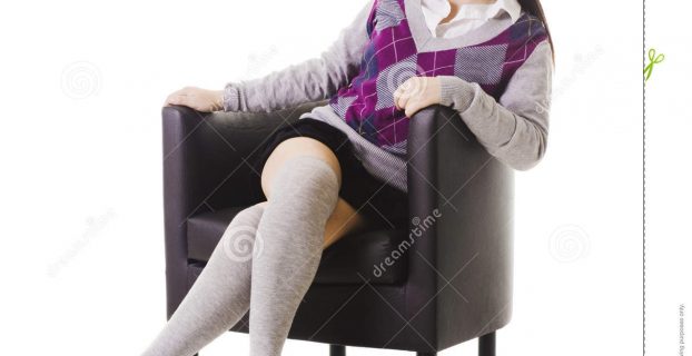 chair leg socks chinese school girl portrait