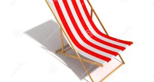 chaise lounge beach chair striped red white beach chair white background