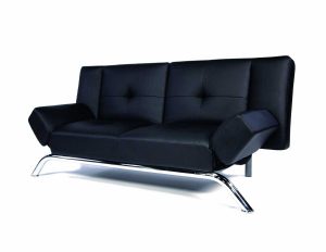 convertible sleeper chair stylish black leather couch and bed