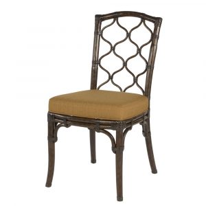 cushioned dining chair hammary boracay dining chair in rattan w fabric cushion