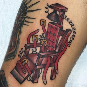 electric chair tattoo