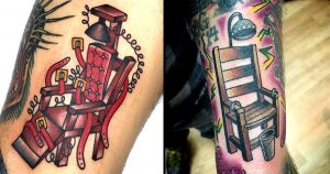 electric chair tattoo