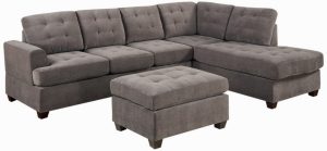 extra wide chair sectional grey microfiber couch