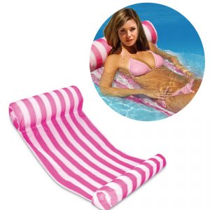 floating pool lounger chair color stripe outdoor floating sleeping bed water hammock lounger chair float inflatable air mattress swimming