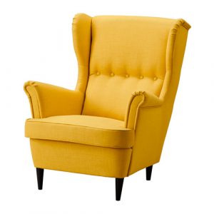 ikea wingback chair strandmon wing chair skiftebo yellow pe s