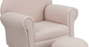 kids lounge chair kids rocker chair footrest beige