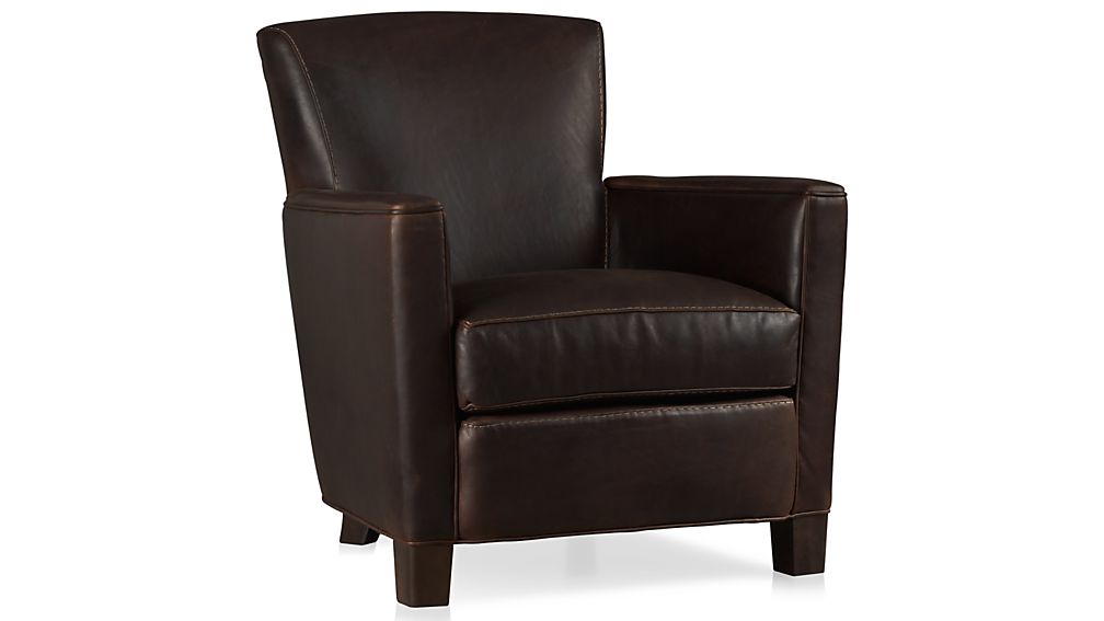 leather barrel chair