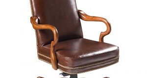 leather desk chair baxter brown leather office chairs with wooden arms