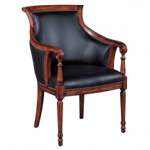 leather desk chair charles wrapped leather desk chair in wooden