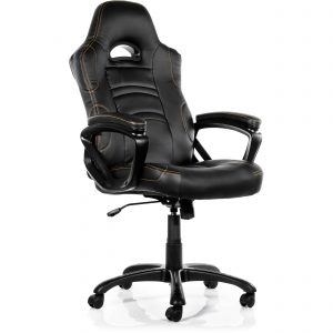 leather gaming chair arozzi enzo bk enzo gaming chair black