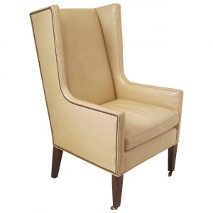 leather wingback chair l