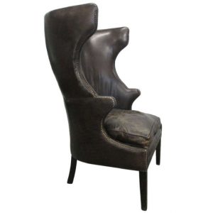 leather wingback chair l