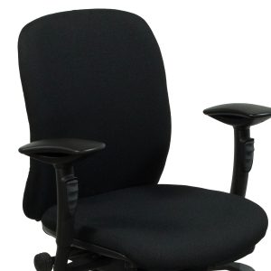 midback office chair teknion amicus black fabric