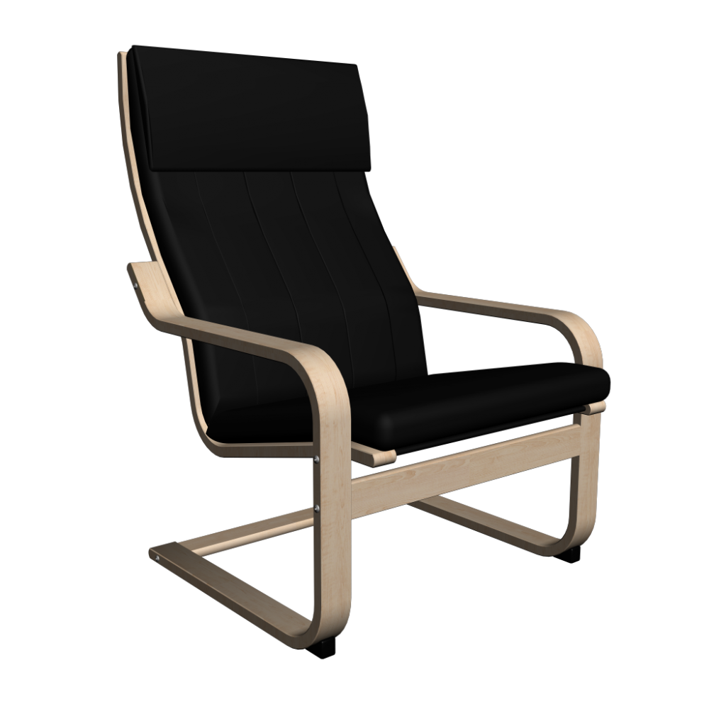 modern chair and ottoman