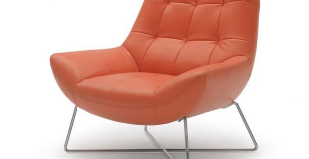 modern leather chair divani casa a modern orange leather lounge chair red