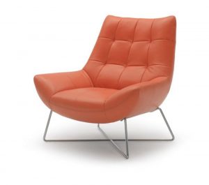modern lounge chair divani casa a modern orange leather lounge chair red