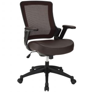 modway office chair modway veer office chair in brown