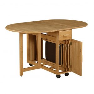 oak dining table and chair folding table of dining room for small spaces