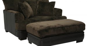 overstuffed chair and ottoman comfy chairs with ottoman lounge chair with ottoman simple with brown color and many pillow