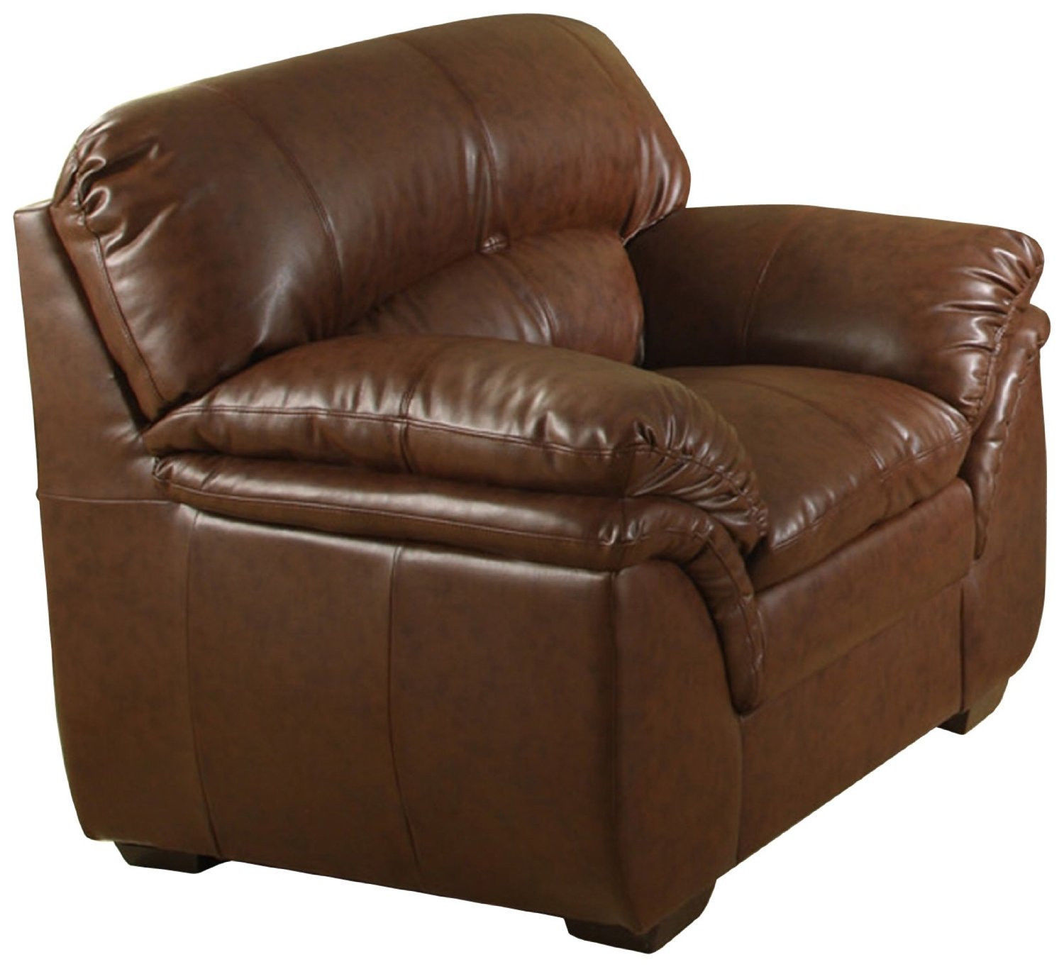 overstuffed leather chair
