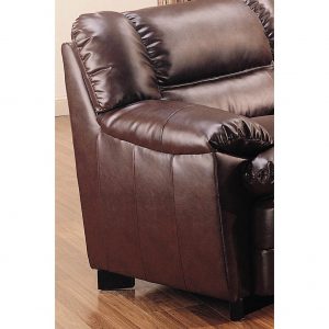 overstuffed leather chair coaster furniture