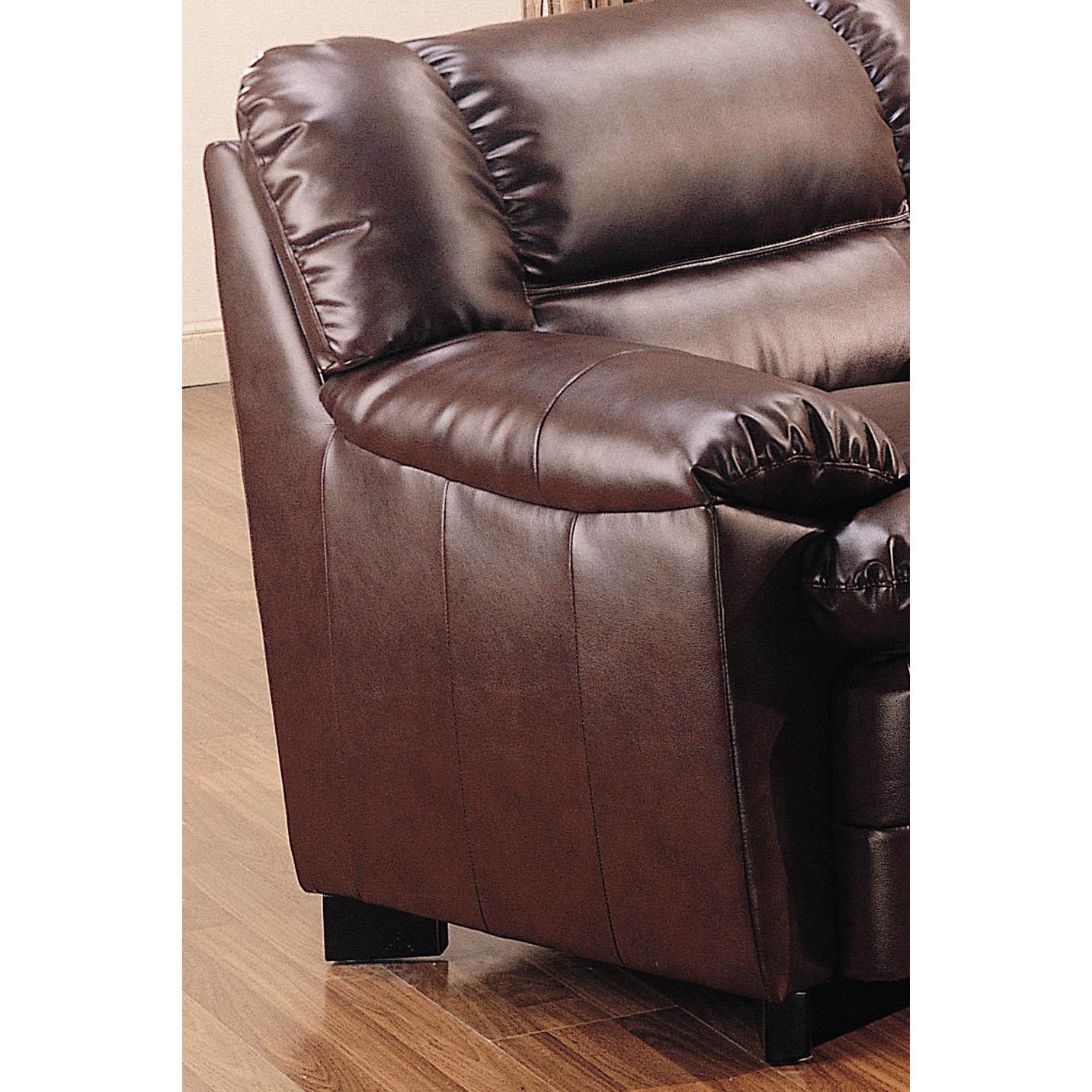 overstuffed leather chair