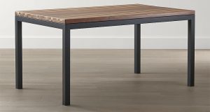 parsons chair ikea crate and barrel reclaimed wood dining table parsons reclaimed wood top dark steel base dining tables crate new