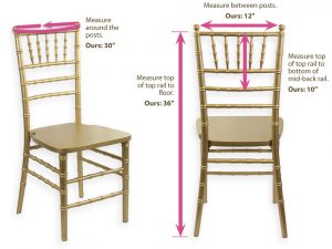 party rental chair diagram