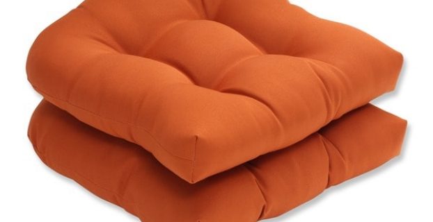 patio chair pads pillow perfect burnt orange outdoor cinnabar wicker seat cushion set of fc cbc c ae adffbad