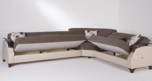 pull out chair cado modern furniture trento sectional sleeper with storage selen brown