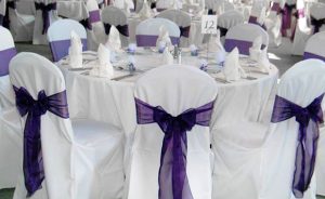 purple chair cover purple sashes on white chair covers large
