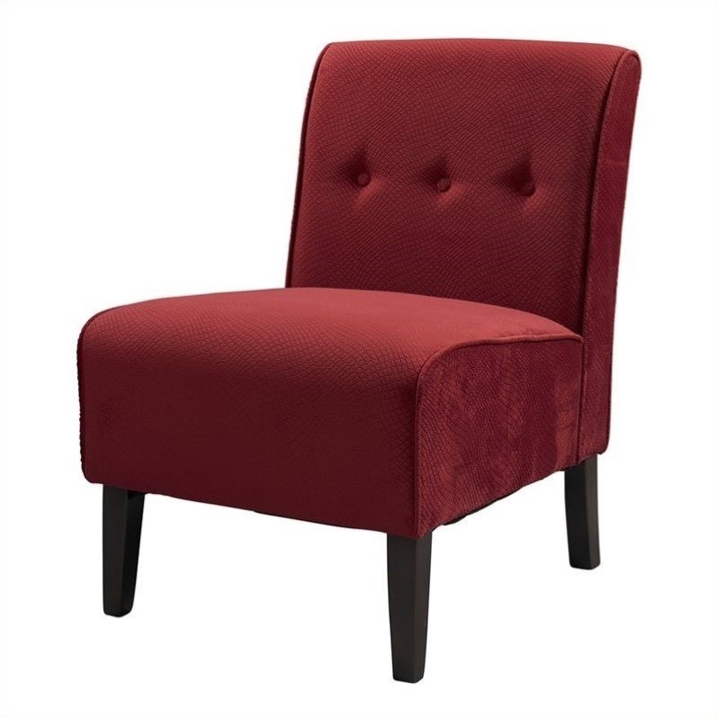 red accent chair