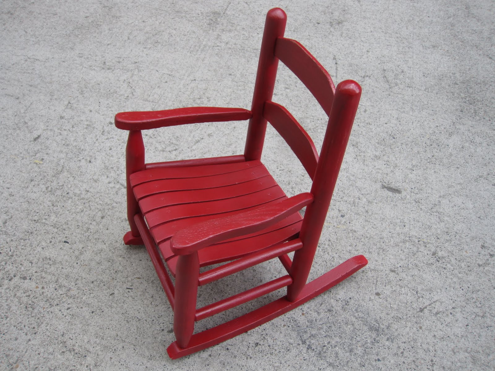 red rocking chair