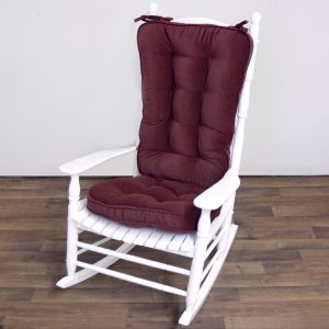 rocking chair cushions greendale home fashions jumbo rocking chair cushion set hyatt fabric burgundy rocking chair accessory