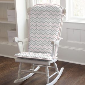 rocking chair pads pink and gray chevron rocking chair pad large