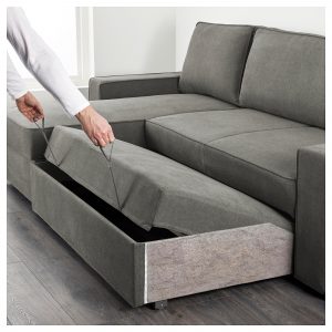 sleeper chair ikea vilasund sofa bed with chaise longue borred grey green pe s
