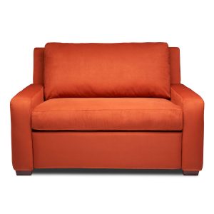 sleeper chair twin super comfy twin size sleeper sofa in orange scheme with low arms and short leg for modern living room ideas